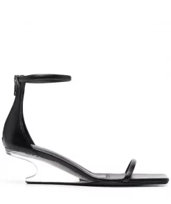 ( Nouvelle Collection ) Rick Owens 090 BLACK/CLEAR Sandales Ă Brides 45 Mm Femme