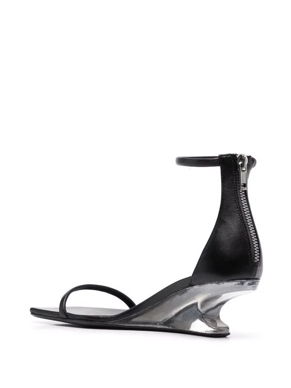( Nouvelle Collection ) Rick Owens 090 BLACK/CLEAR Sandales à Brides 45 Mm Femme 5 ( Nouvelle Collection ) Rick Owens 090 BLACK/CLEAR Sandales à Brides 45 Mm Femme – Image 3
