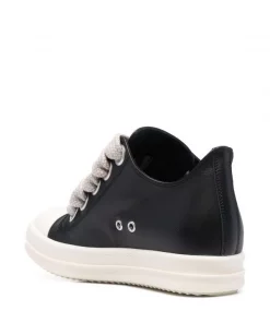 ( Nouvelle Collection ) Rick Owens 9111 BLACK/MILK/MILK Baskets à Lacets Oversize Femme -Rick Owens Soldes 17709760 37378072 600