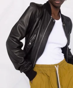 ( Nouvelle Collection ) Rick Owens Veste Bomber Flight En Cuir Femme 12 ( Nouvelle Collection ) Rick Owens Veste Bomber Flight En Cuir Femme -Rick Owens Soldes 17710213 37388782 600