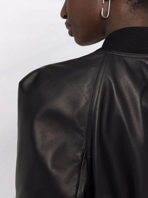 ( Nouvelle Collection ) Rick Owens Veste Bomber Flight En Cuir Femme 5 ( Nouvelle Collection ) Rick Owens Veste Bomber Flight En Cuir Femme – Image 3