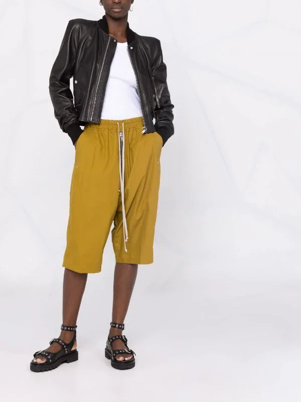 ( Nouvelle Collection ) Rick Owens Veste Bomber Flight En Cuir Femme 4 ( Nouvelle Collection ) Rick Owens Veste Bomber Flight En Cuir Femme – Image 2