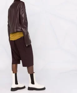 ( Nouvelle Collection ) Rick Owens 64 OXBLOOD Veste De Moto Lukes Stooges Femme -Rick Owens Soldes 17710216 37388798 600