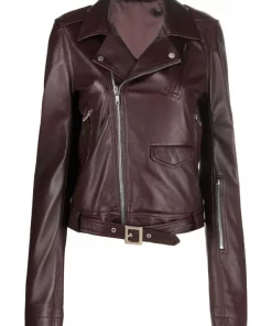 ( Nouvelle Collection ) Rick Owens 64 OXBLOOD Veste De Moto Lukes Stooges Femme
