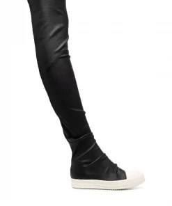 ( Nouvelle Collection ) Rick Owens Bottes Stocking Sneak En Cuir Femme