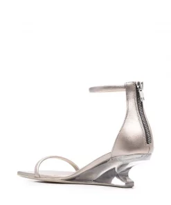 ( Nouvelle Collection ) Rick Owens Sandales Cantilever 45 Mm 980 WARM SILVER/CLEAR -Rick Owens Soldes 17710220 38406999 600