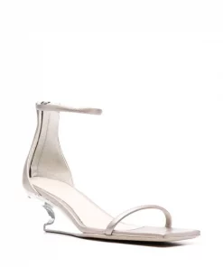 ( Nouvelle Collection ) Rick Owens Sandales Cantilever 45 Mm 980 WARM SILVER/CLEAR -Rick Owens Soldes 17710220 38408222 600