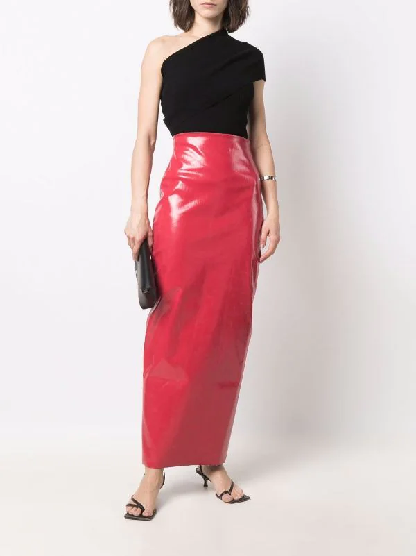 ( Nouvelle Collection ) Rick Owens 73 CARNELIAN Jupe Longue Al à Fente Femme 4 ( Nouvelle Collection ) Rick Owens 73 CARNELIAN Jupe Longue Al à Fente Femme – Image 2