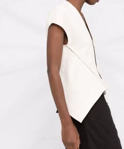 ( Nouvelle Collection ) Rick Owens 21 NATURAL Débardeur Naska En Coton Femme -Rick Owens Soldes 17711015 37382336 600