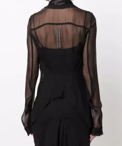 ( Nouvelle Collection ) Rick Owens 09 BLACK Veste Bomber Naska Klaus Femme -Rick Owens Soldes 17711018 38407794 600