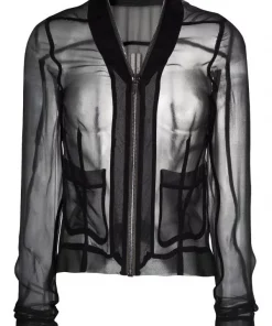 ( Nouvelle Collection ) Rick Owens 09 BLACK Veste Bomber Naska Klaus Femme