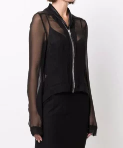 ( Nouvelle Collection ) Rick Owens 09 BLACK Veste Bomber Naska Klaus Femme -Rick Owens Soldes 17711018 38409043 600