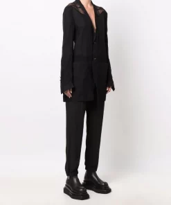 ( Nouvelle Collection ) Rick Owens Veste Lido à Simple Boutonnage Femme -Rick Owens Soldes 17711020 38407745 600