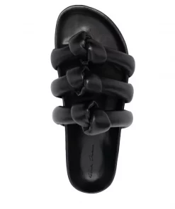 ( Nouvelle Collection ) Rick Owens Claquettes Granola à Détail Noué 09 BLACK -Rick Owens Soldes 17711024 37731539 600