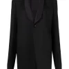 ( Nouvelle Collection ) Rick Owens Blazer à Simple Boutonnage 09 BLACK -Rick Owens Soldes 17711030 37427633 600