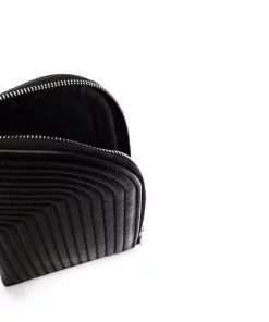 ( Nouvelle Collection ) Rick Owens Portefeuille Nervuré à Lanière Portée Autour Du Cou 09 BLACK -Rick Owens Soldes 17717483 37694001 600