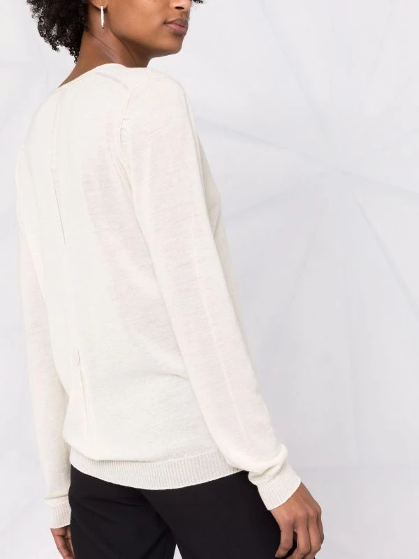 ( Nouvelle Collection ) Rick Owens 21 NATURAL Pull En Maille Fine à Col V Femme 5 ( Nouvelle Collection ) Rick Owens 21 NATURAL Pull En Maille Fine à Col V Femme – Image 3