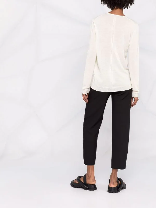 ( Nouvelle Collection ) Rick Owens 21 NATURAL Pull En Maille Fine à Col V Femme 6 ( Nouvelle Collection ) Rick Owens 21 NATURAL Pull En Maille Fine à Col V Femme – Image 4