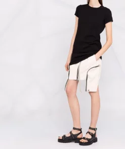 ( Nouvelle Collection ) Rick Owens T-shirt à Coupe Mi-longue 09 BLACK -Rick Owens Soldes 17728784 37448223 600