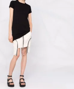 ( Nouvelle Collection ) Rick Owens T-shirt à Coupe Mi-longue 09 BLACK -Rick Owens Soldes 17728784 37448229 600