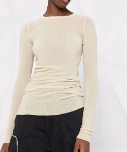 ( Nouvelle Collection ) Rick Owens Débardeur En Maille Fine Nervurée 32 VANILLA -Rick Owens Soldes 17738988 37466144 600