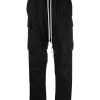 Rick Owens Pantalon Sarouel à Lien De Resserrage 09 BLACK