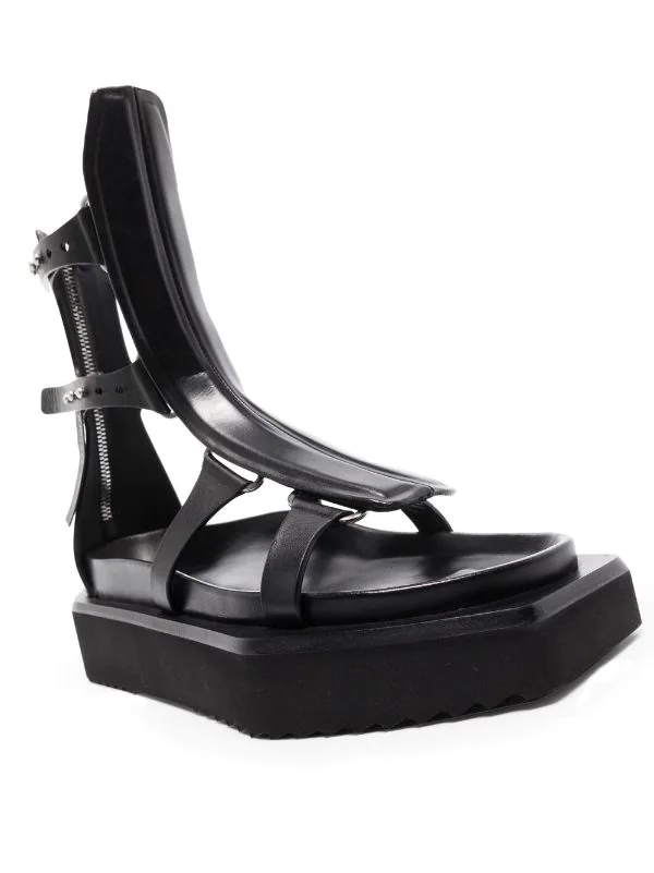 ( Nouvelle Collection ) Rick Owens 09 BLACK Sandales Cyclops Spartan à Plateforme Femme 4 ( Nouvelle Collection ) Rick Owens 09 BLACK Sandales Cyclops Spartan à Plateforme Femme – Image 2