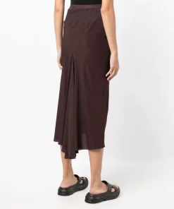 ( Nouvelle Collection ) Rick Owens Jupe Mi-longue à Taille Haute 64 OXBLOOD -Rick Owens Soldes 17744546 39080130 600