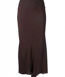 ( Nouvelle Collection ) Rick Owens Jupe Mi-longue Ă Taille Haute 64 OXBLOOD