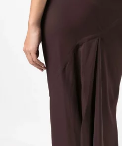 ( Nouvelle Collection ) Rick Owens Jupe Mi-longue à Taille Haute 64 OXBLOOD -Rick Owens Soldes 17744546 39081735 600