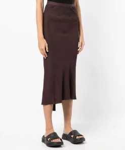 ( Nouvelle Collection ) Rick Owens Jupe Mi-longue à Taille Haute 64 OXBLOOD -Rick Owens Soldes 17744546 39082279 600