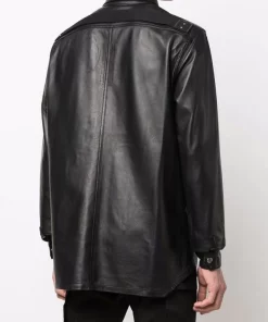 ( Nouvelle Collection ) Rick Owens Veste En Cuir à Boutonnière Homme -Rick Owens Soldes 17747913 37272340 600