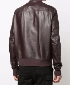 ( Nouvelle Collection ) Rick Owens Veste En Cuir à Fermeture Zippée Homme -Rick Owens Soldes 17748749 37270345 600