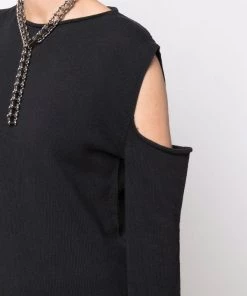 Rick Owens Haut à Découpes 09 BLACK -Rick Owens Soldes 17751960 37324801 600