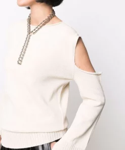 ( Nouvelle Collection ) Rick Owens 21 NATURAL Haut à Découpes Aux épaules Femme -Rick Owens Soldes 17752499 37324825 600