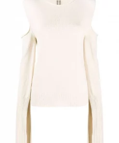 ( Nouvelle Collection ) Rick Owens 21 NATURAL Haut à Découpes Aux épaules Femme