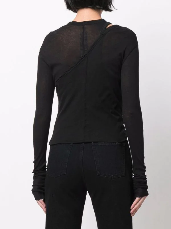 ( Nouvelle Collection ) Rick Owens Haut à Découpes 09 BLACK 6 ( Nouvelle Collection ) Rick Owens Haut à Découpes 09 BLACK – Image 4