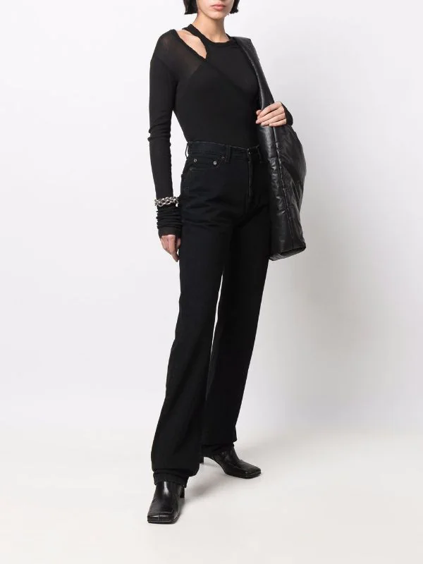 ( Nouvelle Collection ) Rick Owens Haut à Découpes 09 BLACK 4 ( Nouvelle Collection ) Rick Owens Haut à Découpes 09 BLACK – Image 2