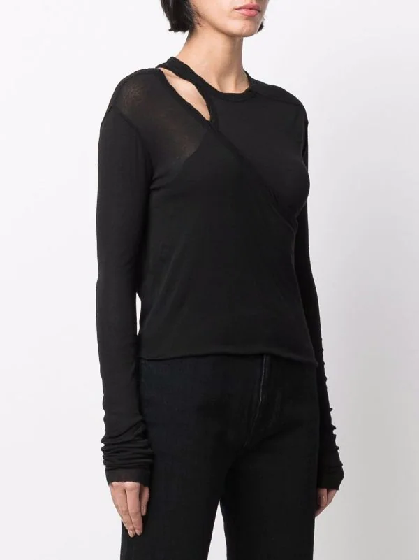 ( Nouvelle Collection ) Rick Owens Haut à Découpes 09 BLACK 5 ( Nouvelle Collection ) Rick Owens Haut à Découpes 09 BLACK – Image 3