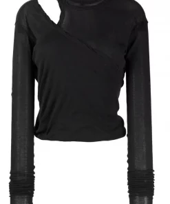 ( Nouvelle Collection ) Rick Owens Haut à Découpes 09 BLACK