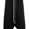 Rick Owens Short Sarouel En Coton 09 BLACK -Rick Owens Soldes 17752752 37316763 600