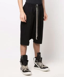 Rick Owens Short Sarouel En Coton 09 BLACK -Rick Owens Soldes 17752752 37317789 600