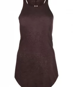 ( Nouvelle Collection ) Rick Owens 64 OXBLOOD Débardeur à Design Incurvé Femme