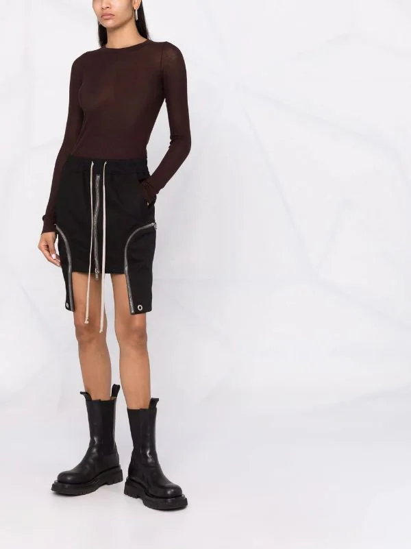 ( Nouvelle Collection ) Rick Owens Jupe Asymétrique à Lien De Resserrage 09 BLACK 4 ( Nouvelle Collection ) Rick Owens Jupe Asymétrique à Lien De Resserrage 09 BLACK – Image 2