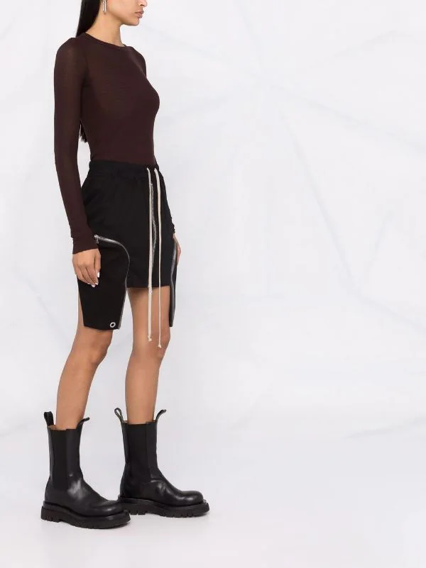 ( Nouvelle Collection ) Rick Owens Jupe Asymétrique à Lien De Resserrage 09 BLACK 6 ( Nouvelle Collection ) Rick Owens Jupe Asymétrique à Lien De Resserrage 09 BLACK – Image 4