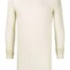 ( Nouvelle Collection ) Rick Owens T-shirt Fogachine Nervuré à Manches Longues 32 VANILLA -Rick Owens Soldes 17754070 37382936 600