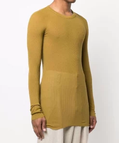 ( Nouvelle Collection ) Rick Owens 72 SULPHATE T-shirt Fogachine Nervuré à Manches Longues Homme -Rick Owens Soldes 17754073 37300432 600