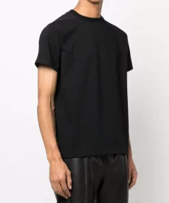 ( Nouvelle Collection ) Rick Owens T-shirt à Encolure Ronde 09 BLACK -Rick Owens Soldes 17761616 37386969 600