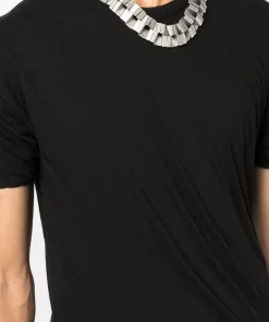 ( Nouvelle Collection ) Rick Owens 09 BLACK T-shirt à Encolure Ronde Homme -Rick Owens Soldes 17762462 37371413 600