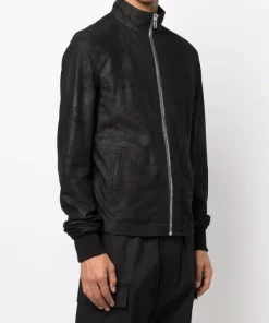 ( Nouvelle Collection ) Rick Owens Veste Bomber à Col Cheminée 09 BLACK -Rick Owens Soldes 17762464 37618320 600